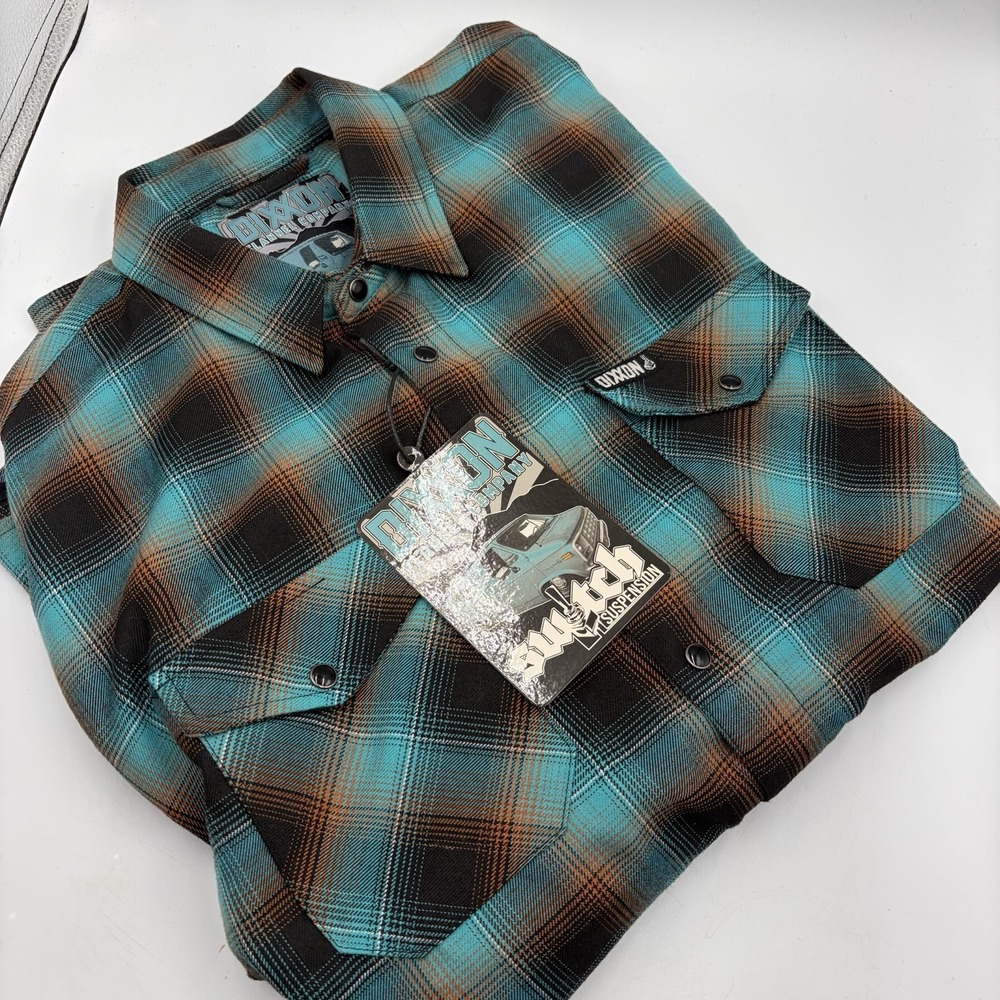 Dixxon Flannel Company "Switch Suspension" Blue Mens Flannel Size XL Pearl Snap